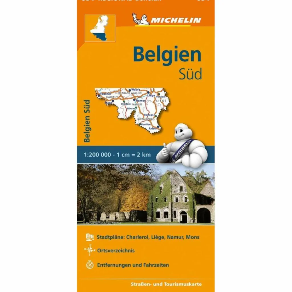 Straßenkarten|Straßenkarten*MICHELIN BELGIEN SÜD. STRAßEN- UND TOURISMUSKARTE - Straßenkarte