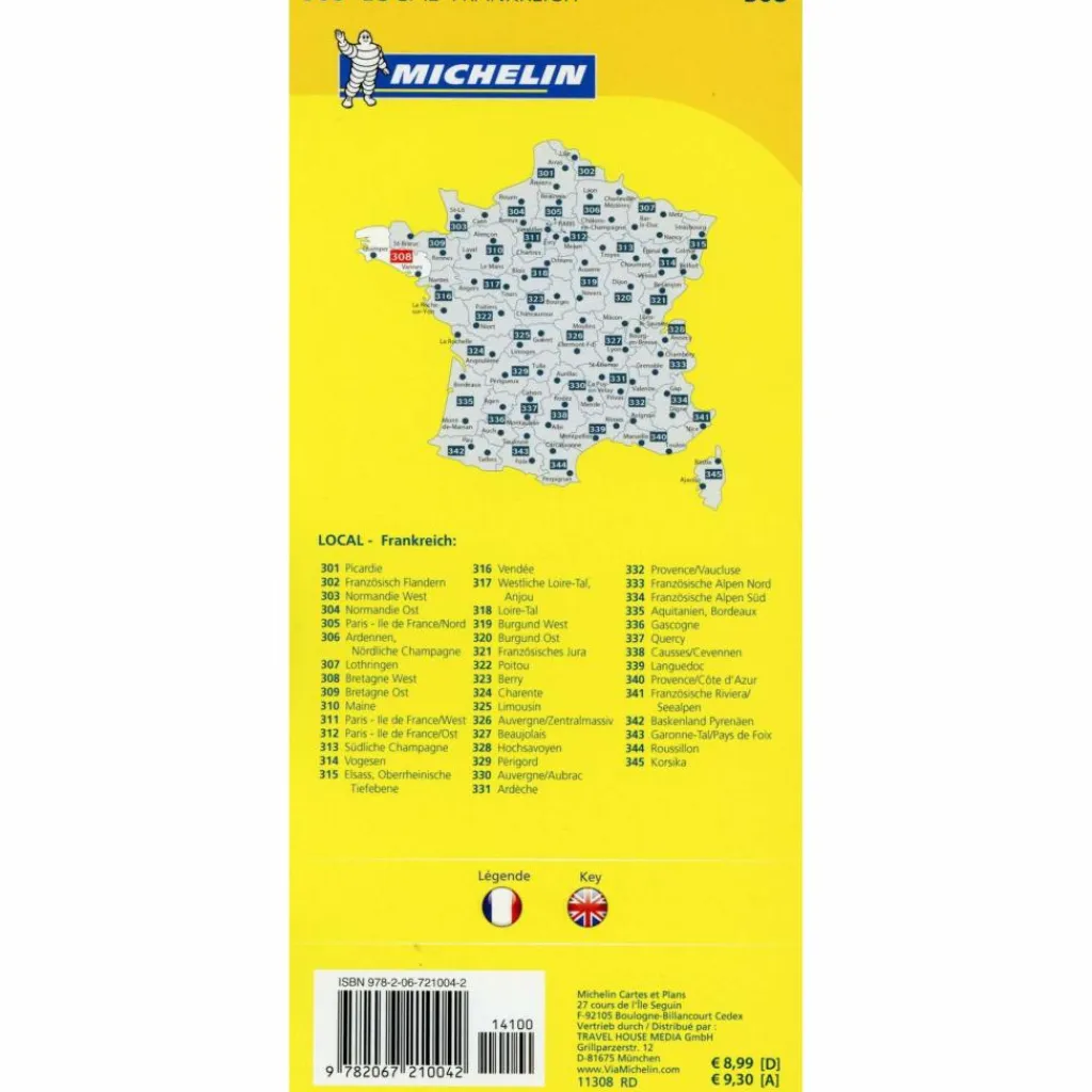 Straßenkarten|Straßenkarten*MICHELIN BRETAGNE WEST - Straßenkarte