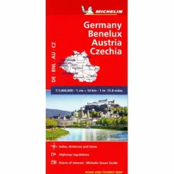 MICHELIN MITTELEUROPA STRAßEN- UND TOURISMUSKARTE 1:1000.000 - Straßenkarte^ Straßenkarten|Straßenkarten