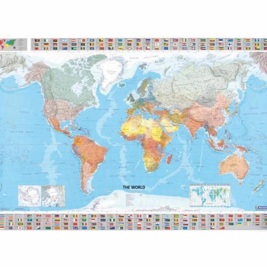 MICHELIN WELT. PLANO. 1 : 28 500 000 - Weltkarte^ Wandkarten Und Poster
