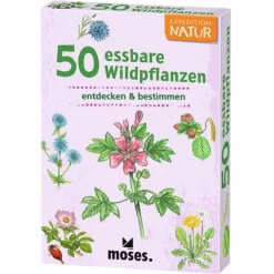 Kinder Moses Verlag Kinderreisespiele Und Spielzeug*EXPEDITION NATUR 50 ESSBARE WILDPFLANZEN - Reisespiel