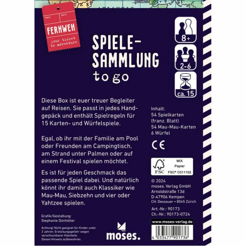 Moses Verlag Reisespiele*SPIELESAMMLUNG TO GO - Reisespiel
