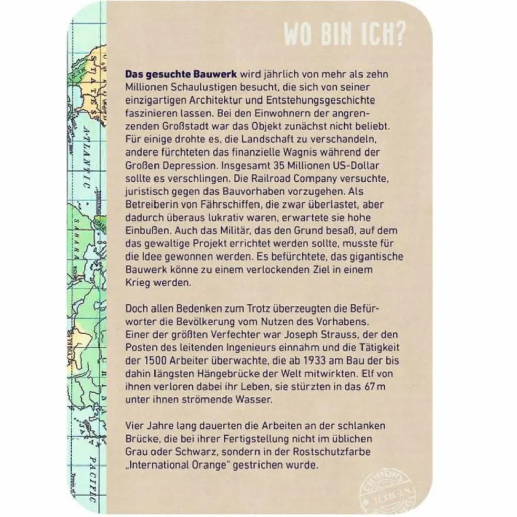 Moses Verlag WO BIN ICH? - Reisespiel^ Reisespiele