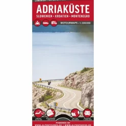 Straßenkarten|Straßenkarten*MOTOURMAPS ADRIAKÜSTE SLOWENIEN . KROATIEN . MONTENEGRO - Straßenkarte