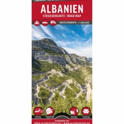 MOTOURMAPS ALBANIEN AUTO- UND MOTORRADKARTE 1:280.000 - Straßenkarte^ Straßenkarten|Straßenkarten