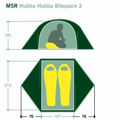 MSR 2-Personen-Zelte|3-Jahreszeiten-Zelte*HUBBA HUBBA BIKEPACK 2 - Kuppelzelt