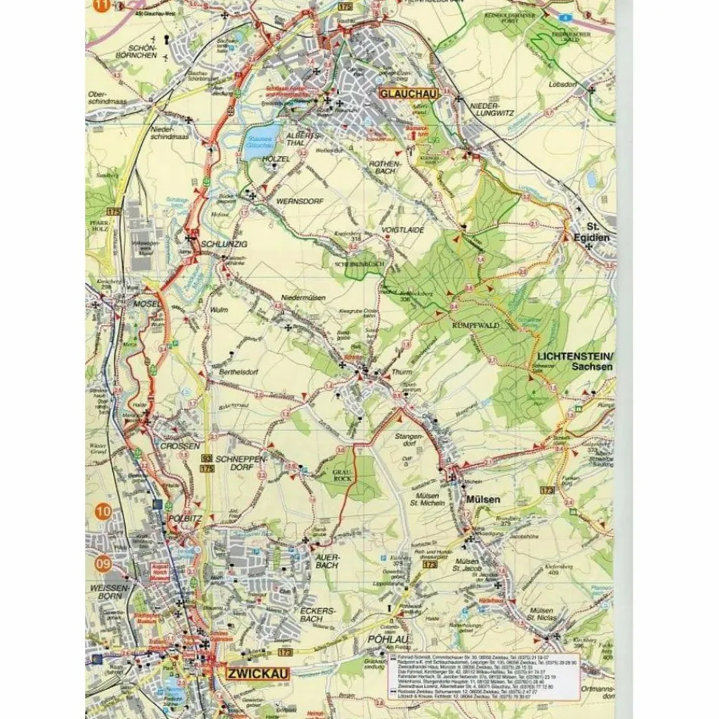 MULDERADWEG (ZWICKAUER MULDE) RADWANDER- - Fahrradkarte^ Fahrradkarten|Fahrradkarten