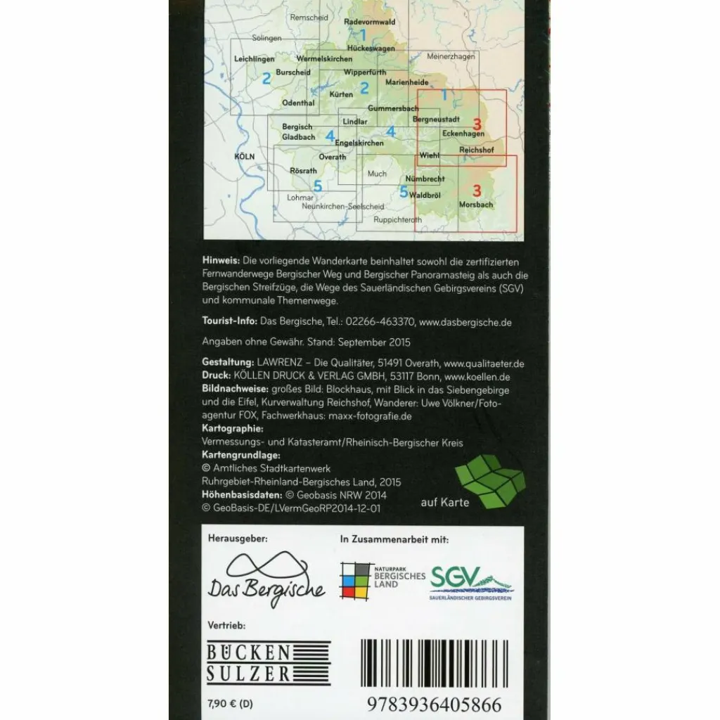 Wanderkarten Und Winterkarten|Wanderkarten Und Winterkarten*NATURPARK BERGISCHES LAND #3 1:25.000 - Wanderkarte