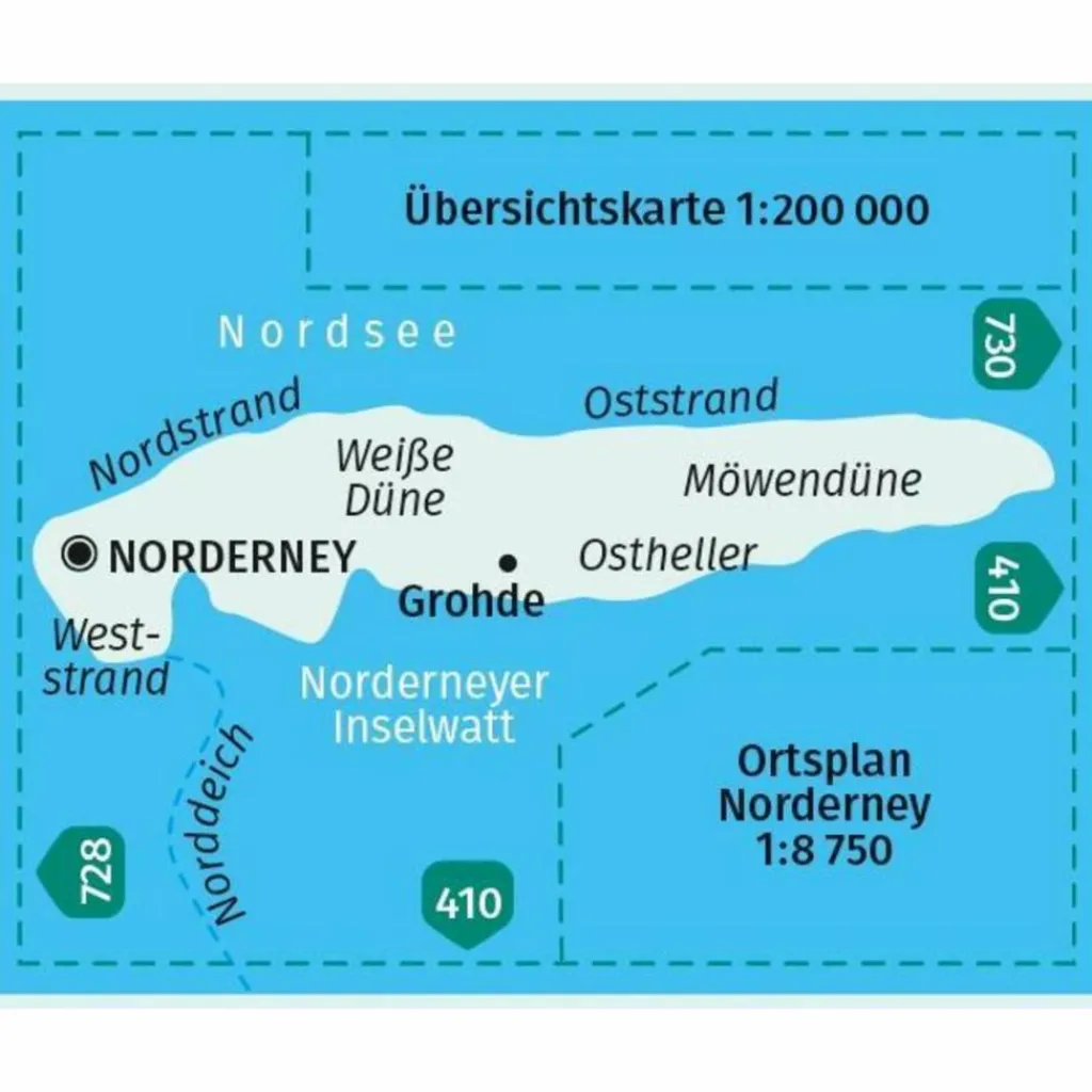 Wanderkarten Und Winterkarten|Wanderkarten Und Winterkarten*NORDERNEY IM NATIONALPARK NIEDERSÄCHSISC - Wanderkarte