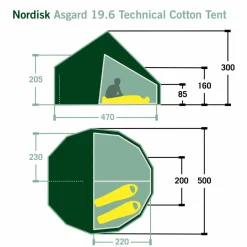 Nordisk ASGARD 19.6 TECHNICAL COTTON TENT - Gruppenzelt^ Familienzelte
