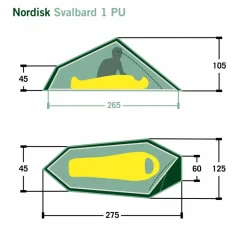 Nordisk SVALBARD 1 PU (2.0) TENT - Einpersonenzelt^ 1-Personen-Zelte|3-Jahreszeiten-Zelte