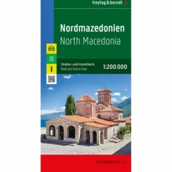 Straßenkarten|Straßenkarten*NORDMAZEDONIEN, STRAßEN- UND FREIZEITKARTE 1:200.000 - Straßenkarte