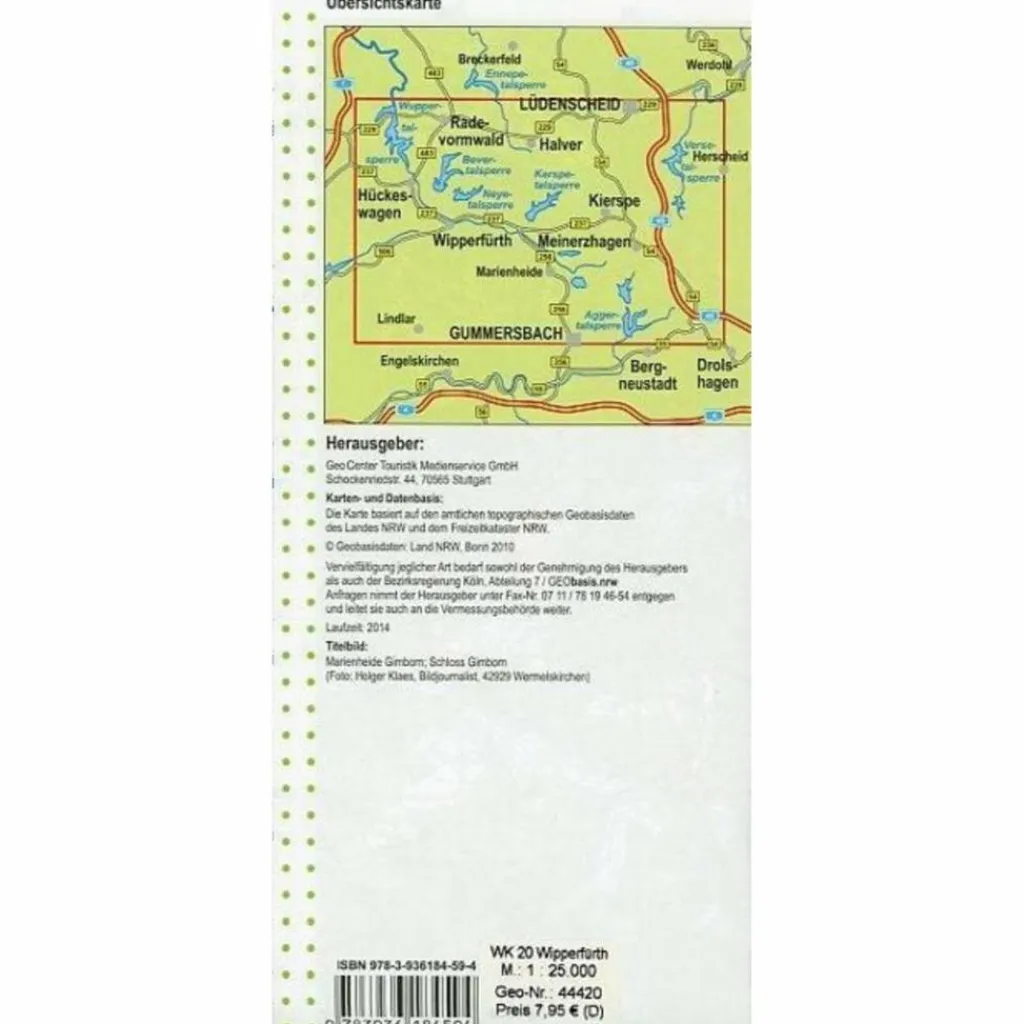 Wanderkarten Und Winterkarten|Wanderkarten Und Winterkarten*NORDRHEIN-WESTFALEN WANDERKARTE 20 WIPPERFÜRTH, LÜDENSCHEID