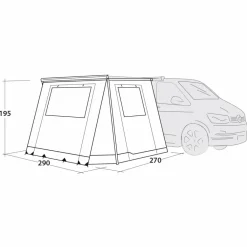 Outwell Autodachzelte Und Dachträger*BACKROADS AWNING ROOM - Busvorzelt