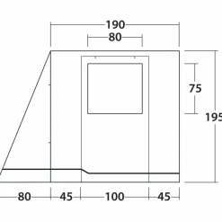 Outwell Autodachzelte Und Dachträger*BACKROADS AWNING ROOM - Busvorzelt