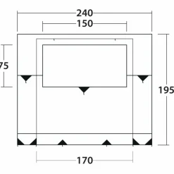 Outwell Autodachzelte Und Dachträger*BACKROADS AWNING ROOM - Busvorzelt