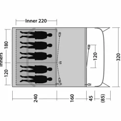 Outwell MONTEREY 5 AIR - Familienzelt^ Familienzelte|3-Jahreszeiten-Zelte
