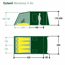 Outwell MONTEREY 4 AIR - Familienzelt^ 4-Personen-Zelte|Familienzelte