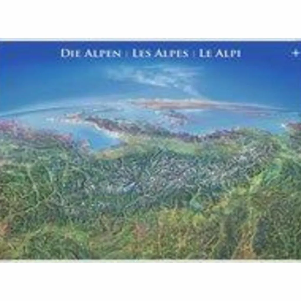 PANORAMAKARTE ALPEN - Poster^ Wandkarten Und Poster