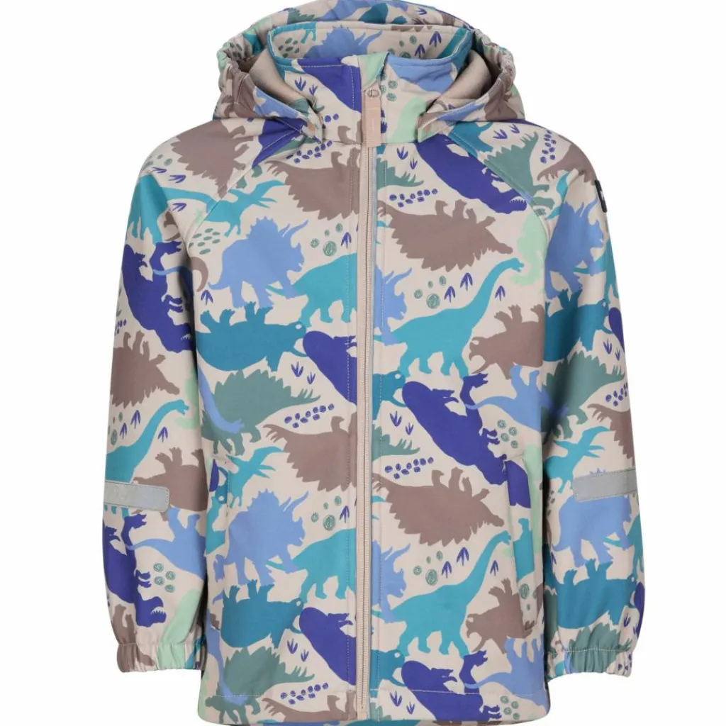 POLARN O. PYRET FOGGY JACKET SOFTSHELL AOP Kinder - Softshelljacke^Kinder Kinderjacken