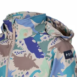 POLARN O. PYRET FOGGY JACKET SOFTSHELL AOP Kinder - Softshelljacke^Kinder Kinderjacken