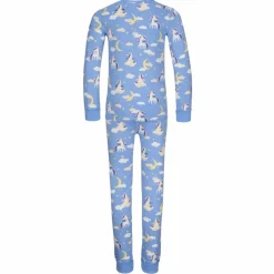 Kinder POLARN O. PYRET Kinder Funktionsunterwäsche*SLEEP - UNICORN NIGHT PYJAMAS SET AOP Kinder