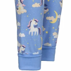 Kinder POLARN O. PYRET Kinder Funktionsunterwäsche*SLEEP - UNICORN NIGHT PYJAMAS SET AOP Kinder