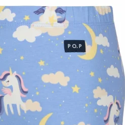 Kinder POLARN O. PYRET Kinder Funktionsunterwäsche*SLEEP - UNICORN NIGHT PYJAMAS SET AOP Kinder