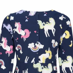 POLARN O. PYRET SPIN - UNICORNS DRESS AOP Kinder - Kleid^Kinder Kinderkleider Und Kinderröcke
