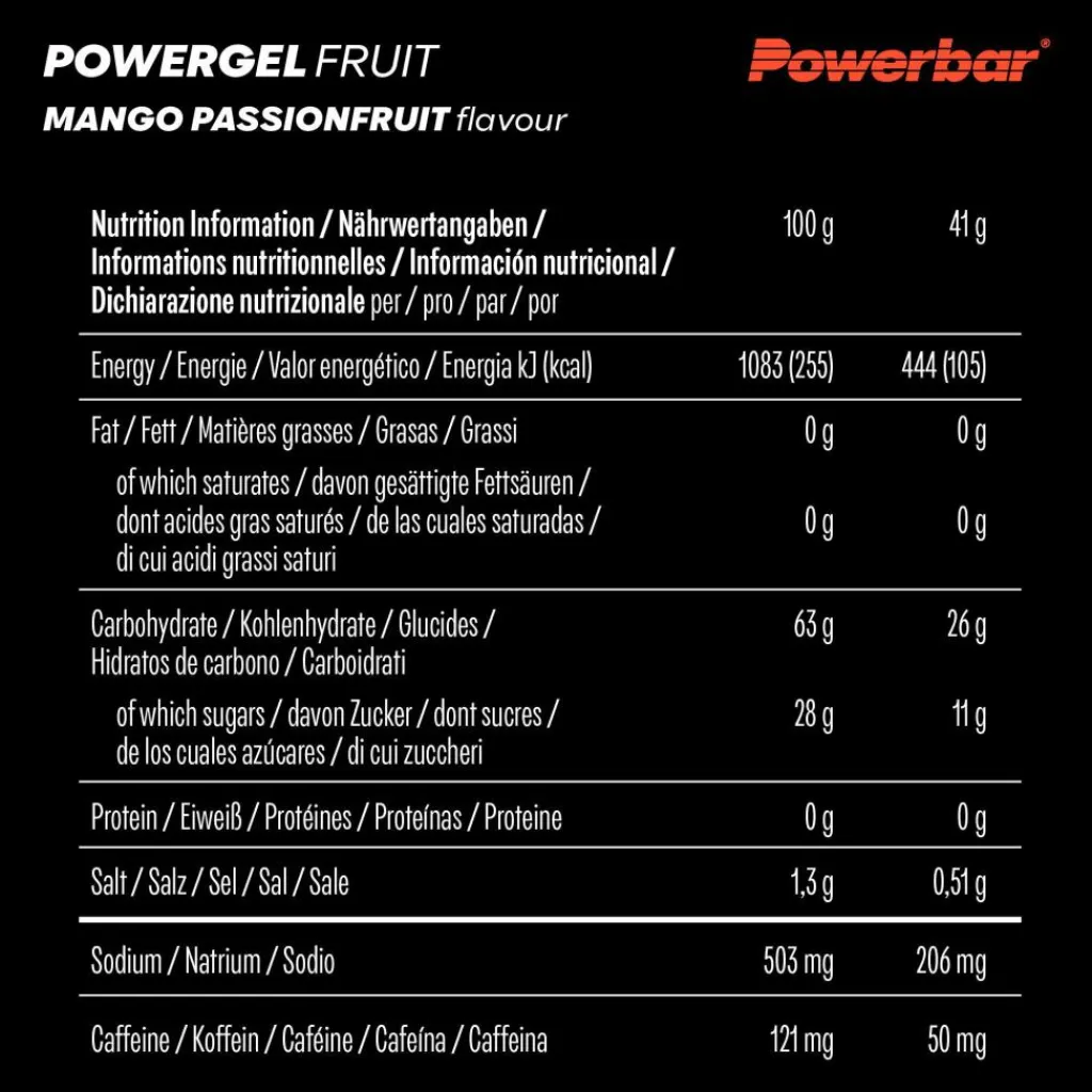 PowerBar PB POWERGEL FRUIT MANGO PASSIONFR (41GX24) PACKAGE - Energiedrink^ Verpflegung