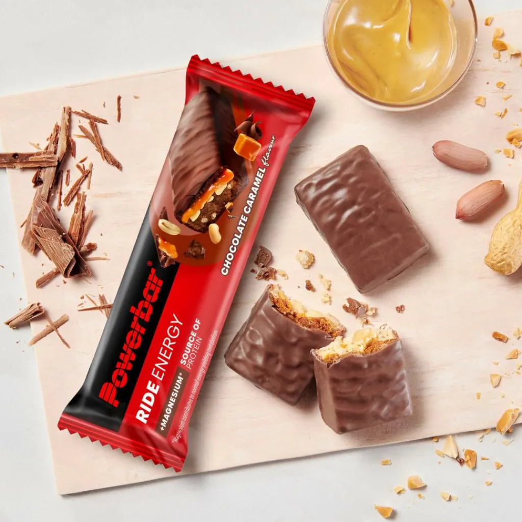 PowerBar PB RIDE ENERGY CHOCO CARAM (55GX18) PACKAGE - Energieriegel^ Verpflegung