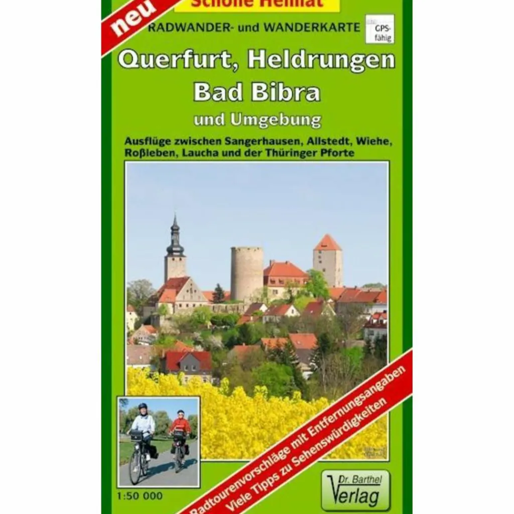 Fahrradkarten|Wanderkarten Und Winterkarten*QUERFURT, HELDRUNGEN, BAD BIBRA UND UMG - Wanderkarte