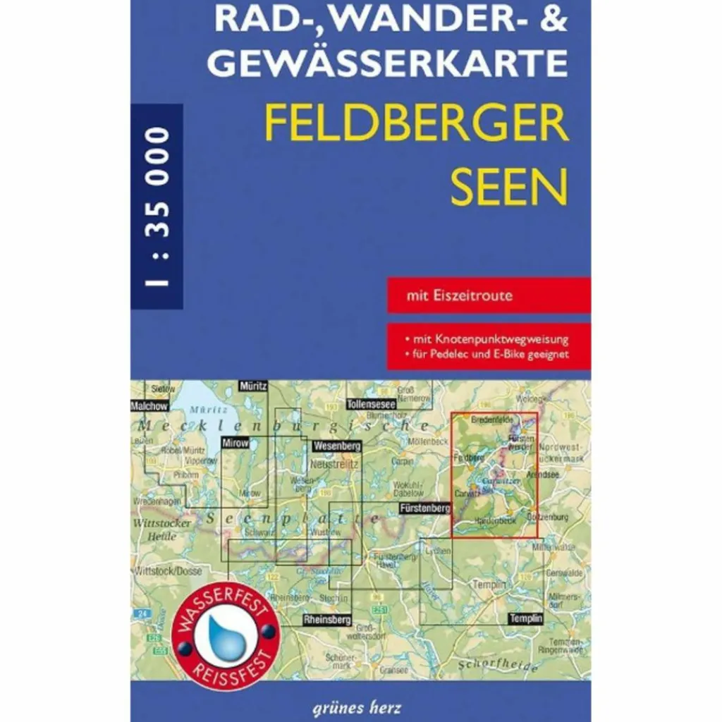 RAD-, WANDER- UND GEWÄSSERKARTE FELDBERGER SEEN^ Fahrradkarten|Gewässerkarten