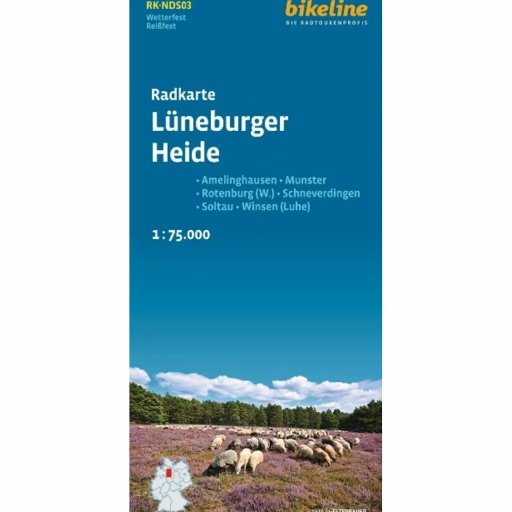 RADKARTE LÜNEBURGER HEIDE - Fahrradkarte^ Fahrradkarten|Fahrradkarten