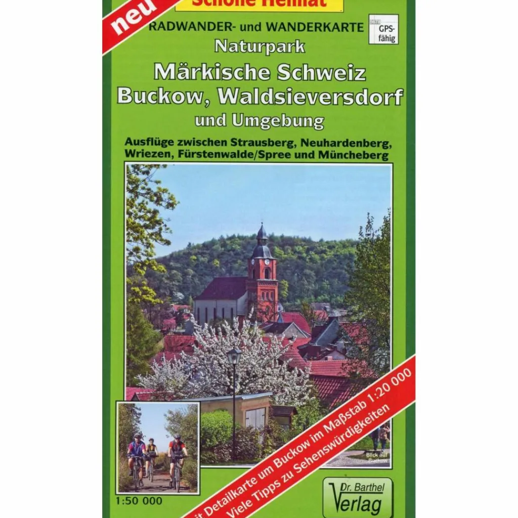 Fahrradkarten|Wanderkarten Und Winterkarten*RADWANDER- UND WANDERKARTE NATURPARK MÄRKISCHE SCHWEIZ - Wanderkarte