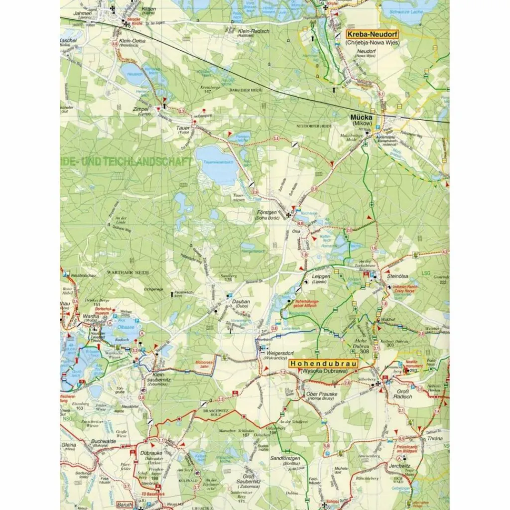 RADWANDER- UND WANDERKARTE OBERLAUSITZER - Wanderkarte^ Fahrradkarten|Wanderkarten Und Winterkarten