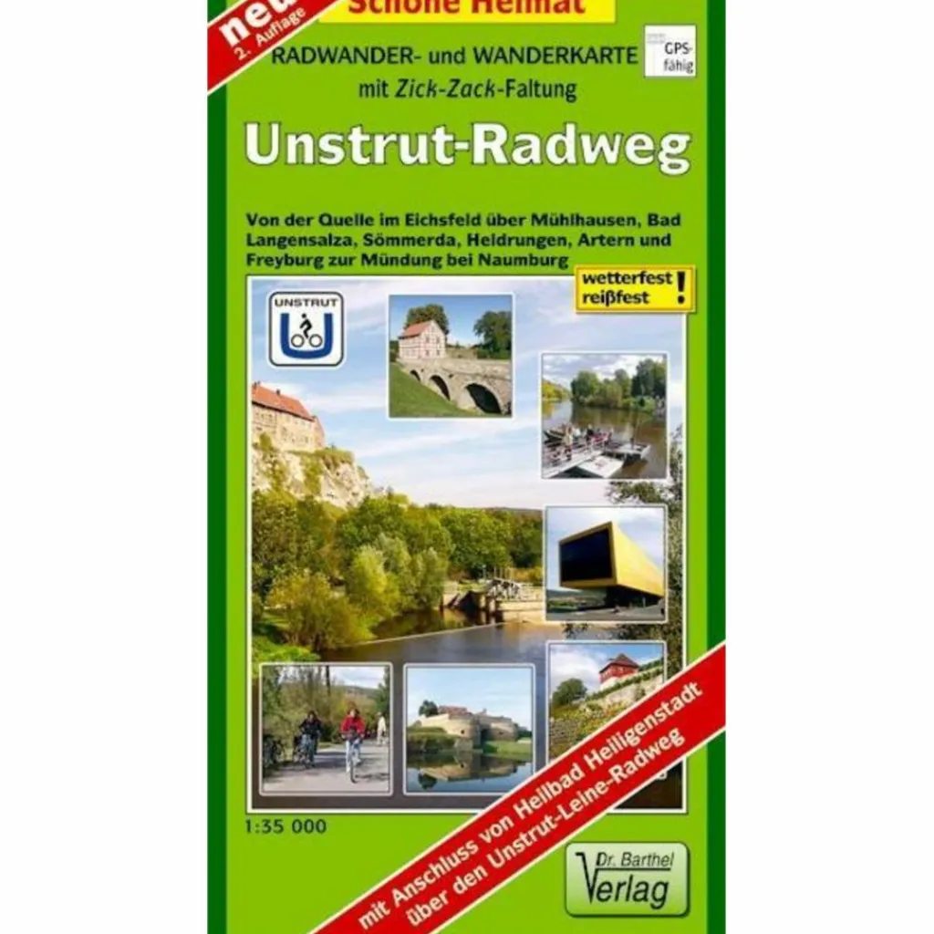 RADWANDER- UND WANDERKARTE UNSTRUT-RADWEG - Wanderkarte^ Fahrradkarten|Wanderkarten Und Winterkarten