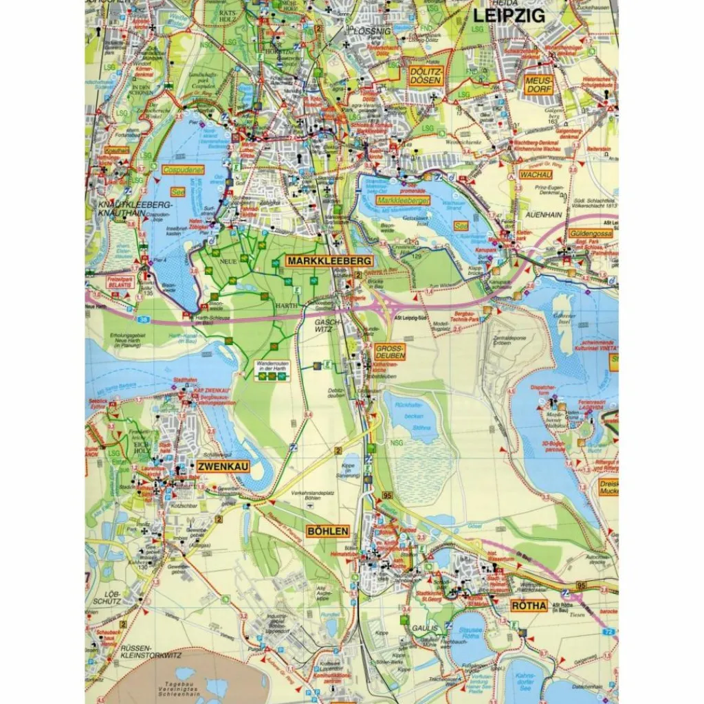 RADWANDER- UND WANDERKARTE SÜDRAUM LEIPZIG - Wanderkarte^ Fahrradkarten|Wanderkarten Und Winterkarten
