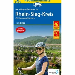 Fahrradkarten|Fahrradkarten*RADWANDERKARTE BVA RADWANDERN IM RHEIN-SIEG-KREIS 1:50.000 - Fahrradkarte