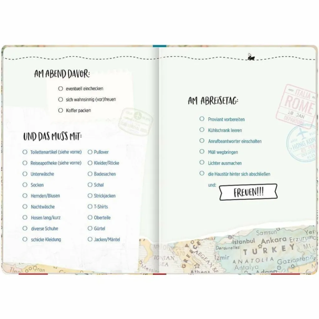 Schreibwaren*REISETAGEBUCH (LANDKARTE) - Notizbuch
