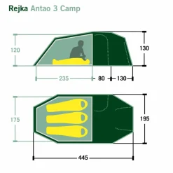 Rejka ANTAO III CAMP - Familienzelt^ 2-Personen-Zelte|3-Jahreszeiten-Zelte