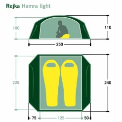 Rejka HAMRA LIGHT - Kuppelzelt^ 2-Personen-Zelte|3-Jahreszeiten-Zelte