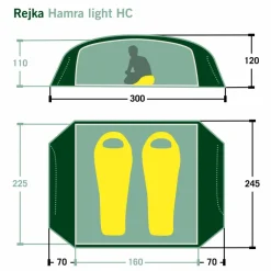 Rejka 2-Personen-Zelte|3-Jahreszeiten-Zelte*HAMRA LIGHT HC - Kuppelzelt