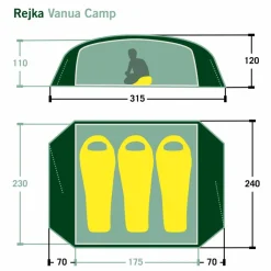 Rejka 2-Personen-Zelte|3-Jahreszeiten-Zelte*VANUA CAMP - Kuppelzelt
