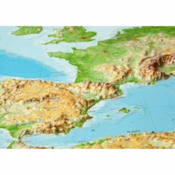 RELIEF EUROPA 1:8.000.000 MIT NATURHOLZRAHMEN - Karte^ Wandkarten Und Poster