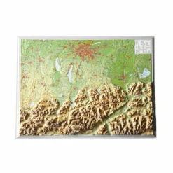 Wandkarten Und Poster*RELIEFKARTE BAYERISCHES OBERLAND 1 : 400.000 - Karte
