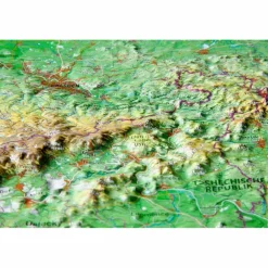 Wandkarten Und Poster*RELIEFKARTE SACHSEN KLEIN 1 : 650.000 - Karte