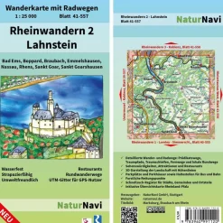 RHEINWANDERN 2 - LAHNSTEIN 1:25 000 - Wanderkarte^ Fahrradkarten|Wanderkarten Und Winterkarten