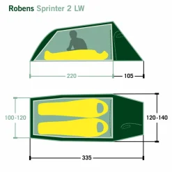 Robens 2-Personen-Zelte|Sommerzelte*SPRINTER 2 LW - Tunnelzelt