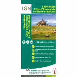 Fahrradkarten|Wanderkarten Und Winterkarten*SAINT MALO CÔTE D'EMERAUDE MONT ST. MICHEL 1:75 000